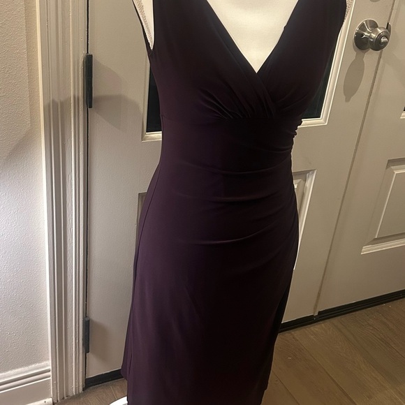 Polo by Ralph Lauren Black Ruched Sheath Midi Dress - Picture 6 of 6